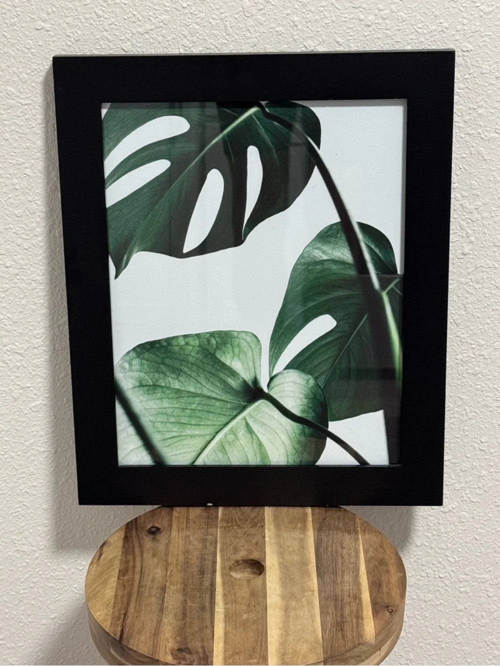 Threshold Black Gallery Frame 11x14 & Custom Giclee Botanical Monstera Leaf Art